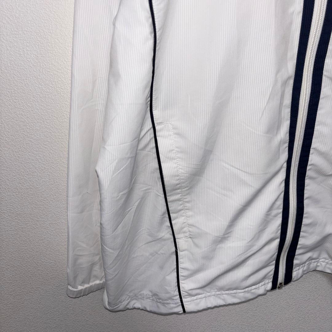 Champion XL ホワイトナイロンジャケットスポーツウェアd684 5