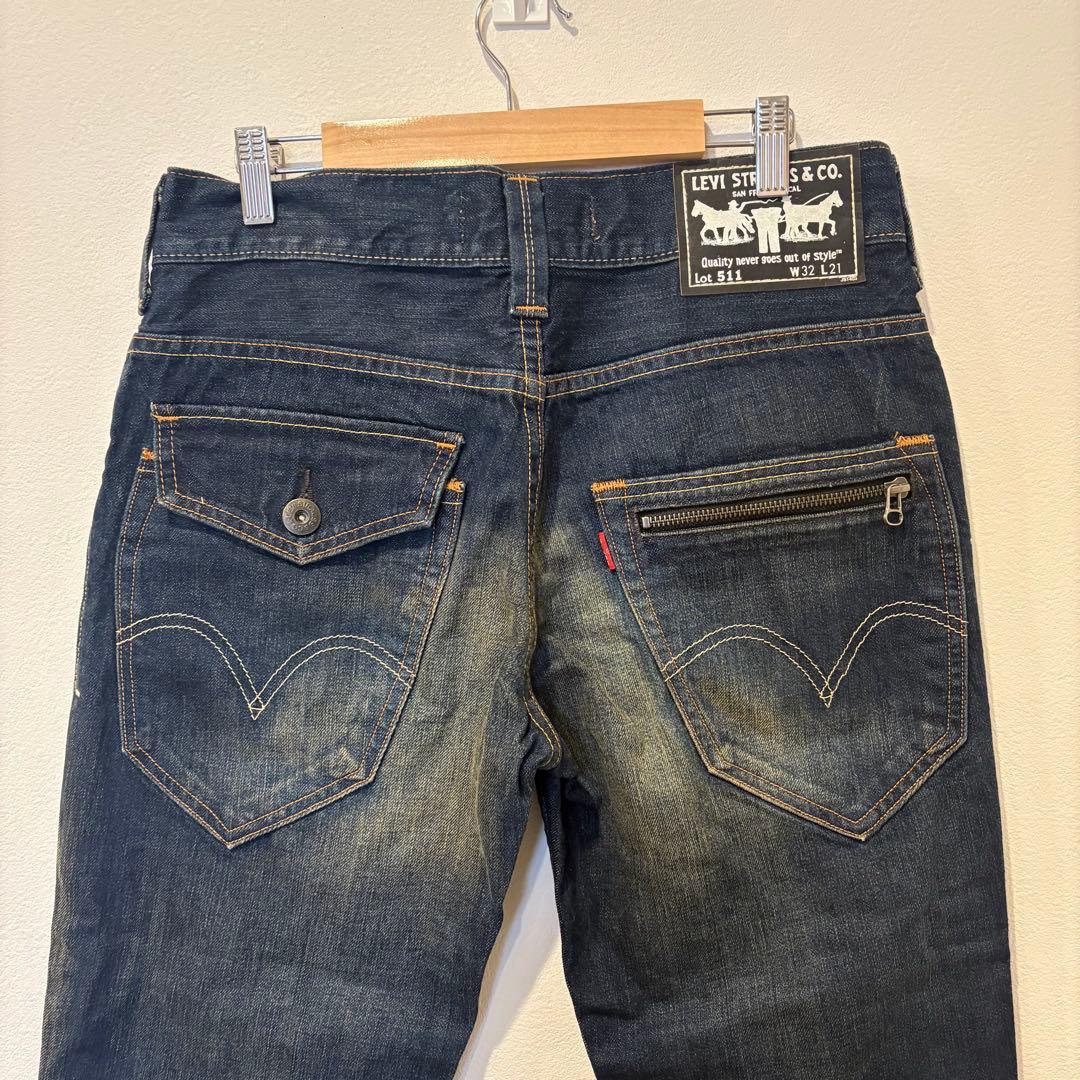 リーバイス 511 デニムパンツ スリム インディゴ W32 メンズ　ストレート 8