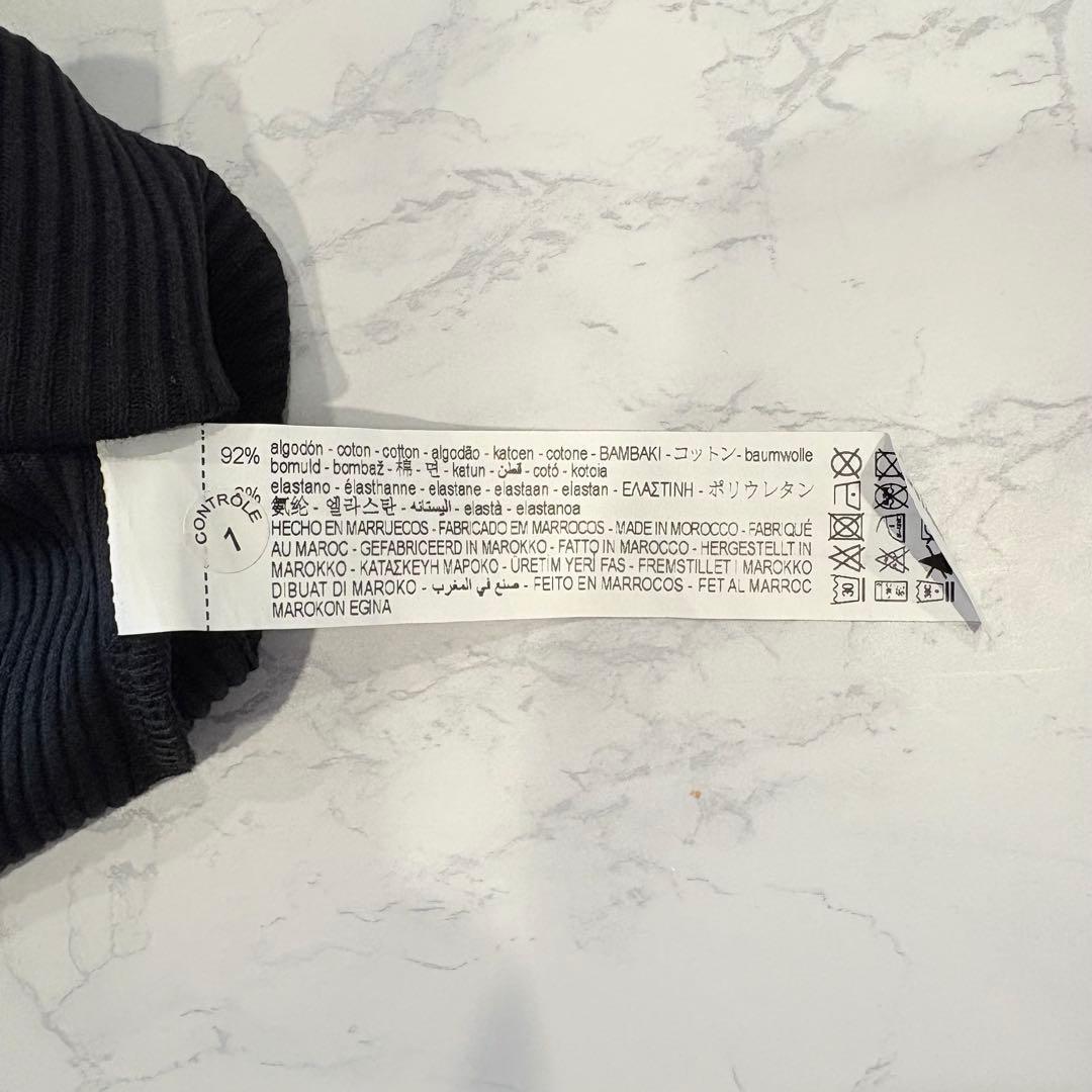 .新品未使用　ザラ タンクトップ リブ ブラック　黒　 S ノースリーブ 10