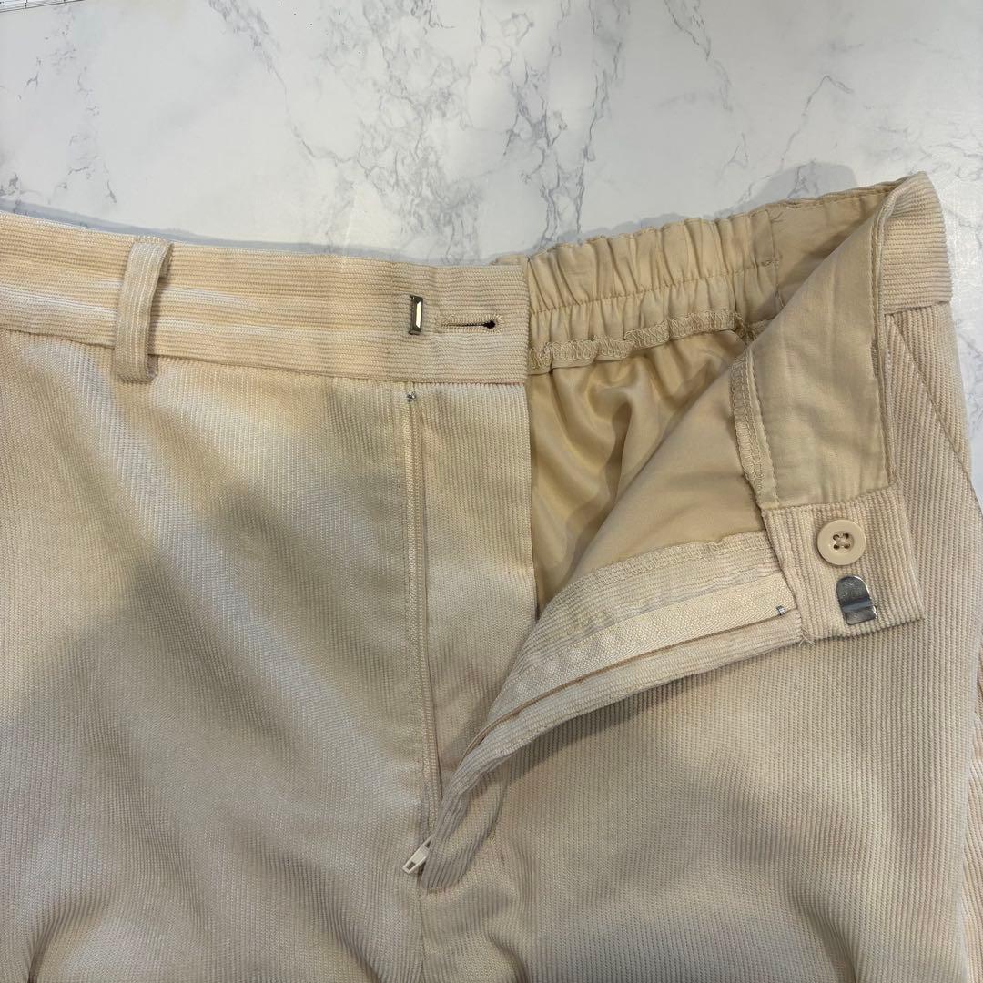 GU コーデュロイ ワイドパンツ ベージュ L ゆったり　イージーパンツ 8