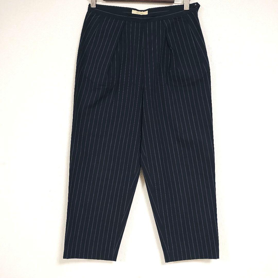 DES PRES デプレ ストライプ ネイビー スラックス S オーバーサイズ