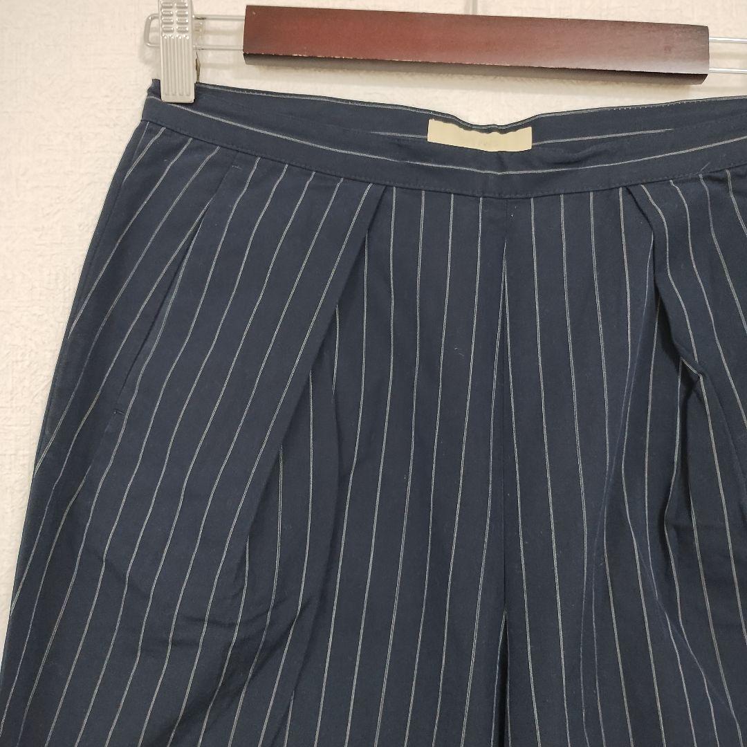 DES PRES デプレ ストライプ ネイビー スラックス S オーバーサイズ 4