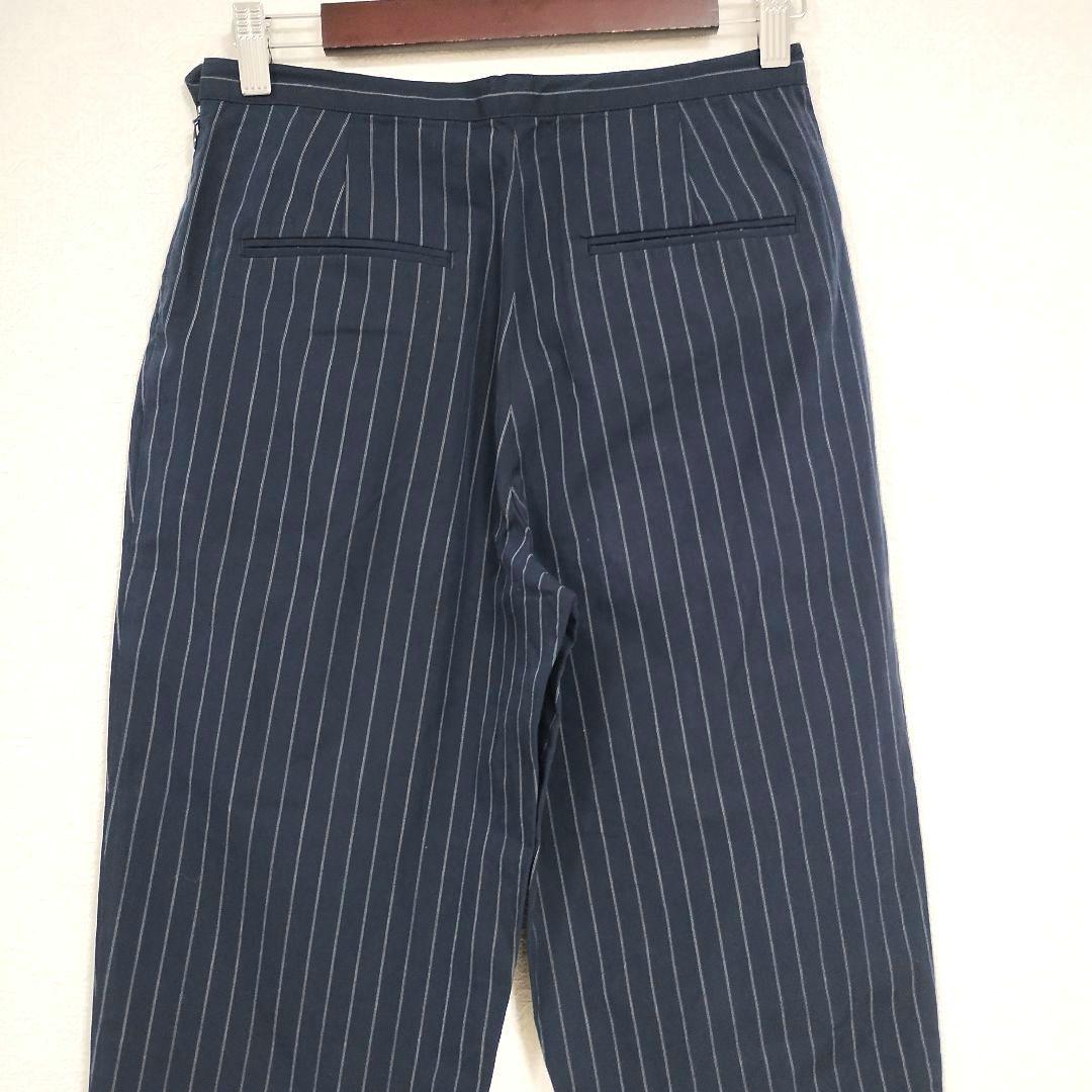 DES PRES デプレ ストライプ ネイビー スラックス S オーバーサイズ 7