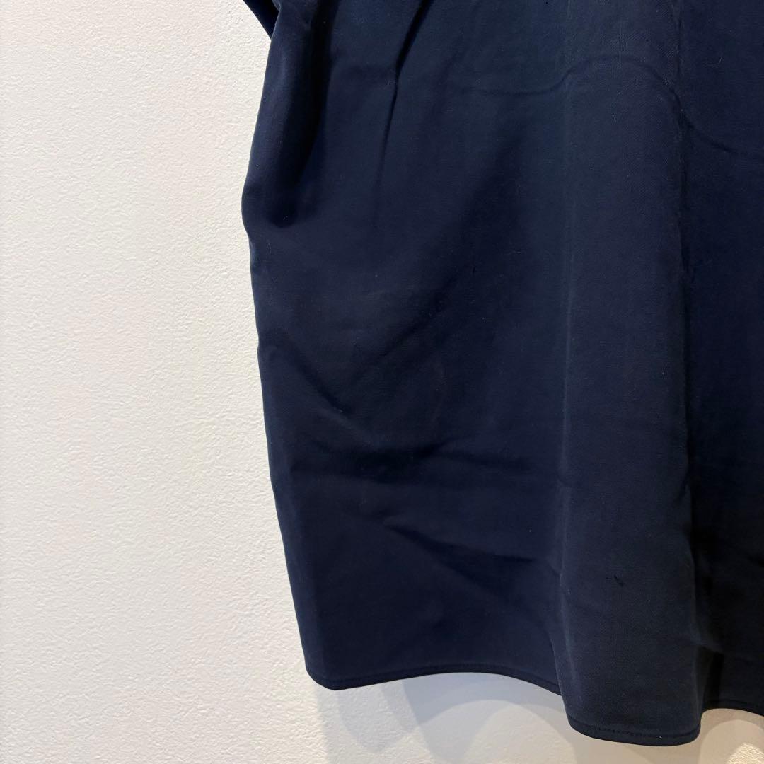 ザラ オーバーサイズ 半袖シャツ ネイビー 紺色　シンプル　L 胸ポケット 7