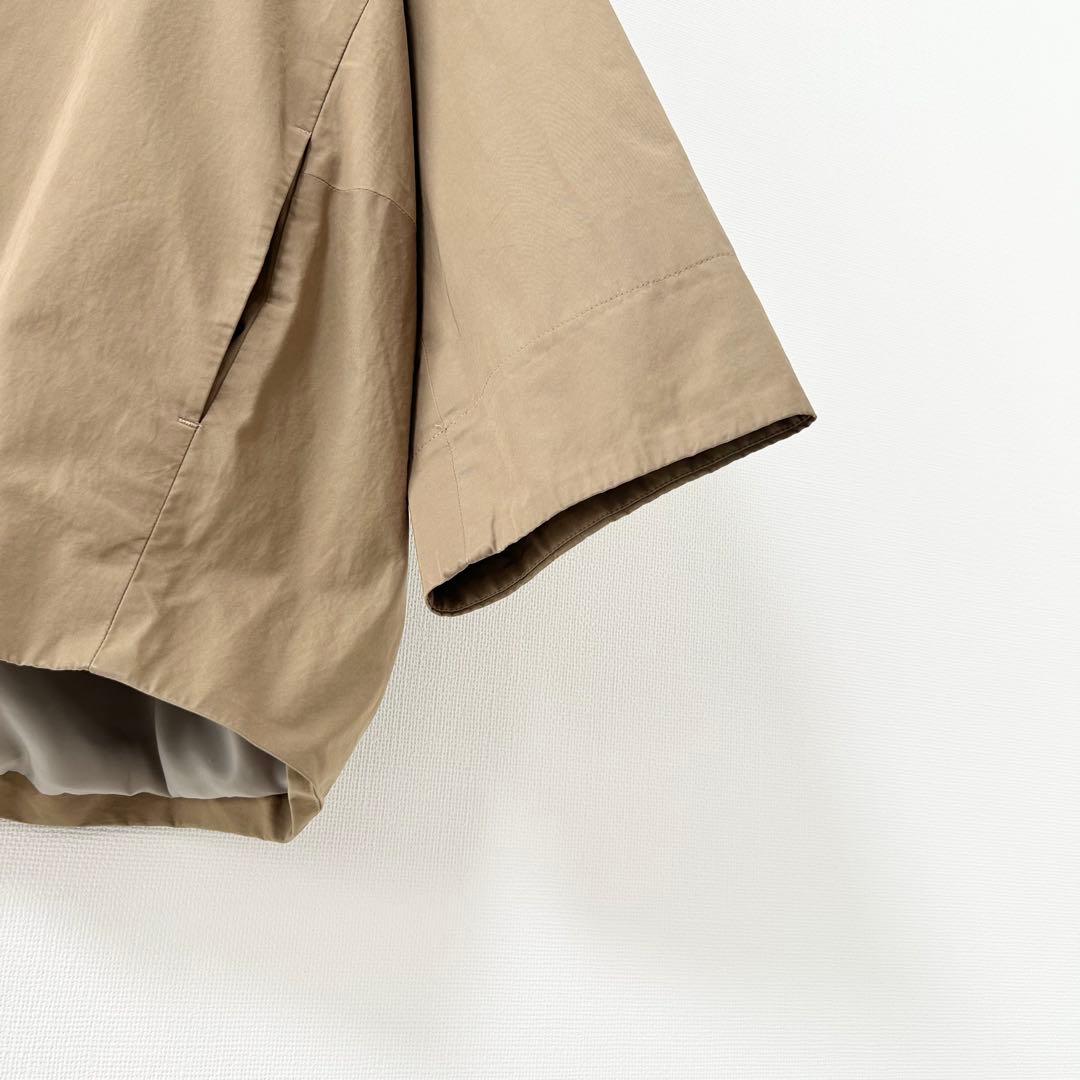 ビアズリー　後ろぷっくりノーカラージャケット　スプリングコート　ベージュ 7