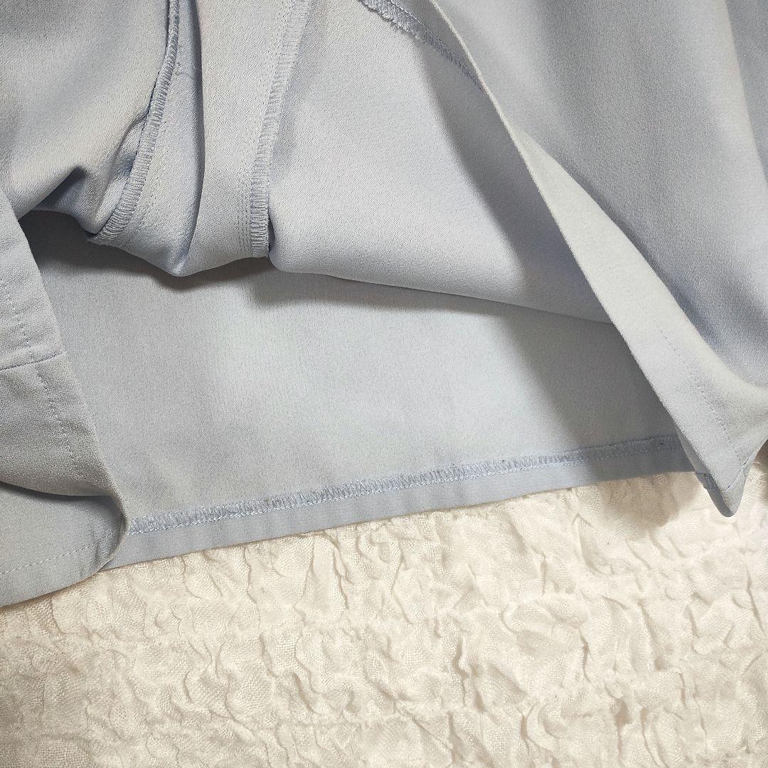 ナチュラルビューティーベーシック ライトブルー 長袖シャツ ブラウス 柔らか 4