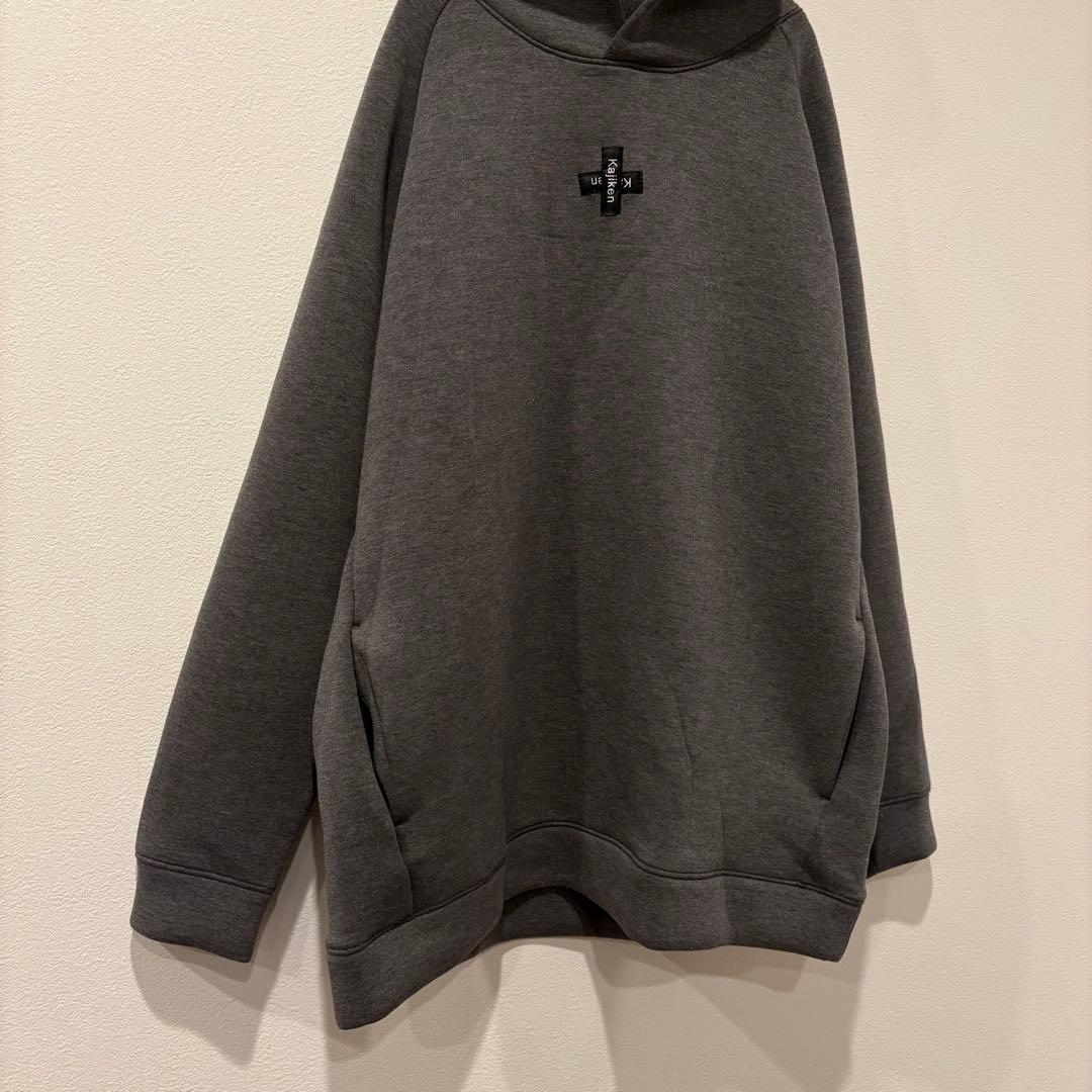 ライフマックス パーカー 無地 ストレッチ 灰グレー XL メンズ フーディー 3