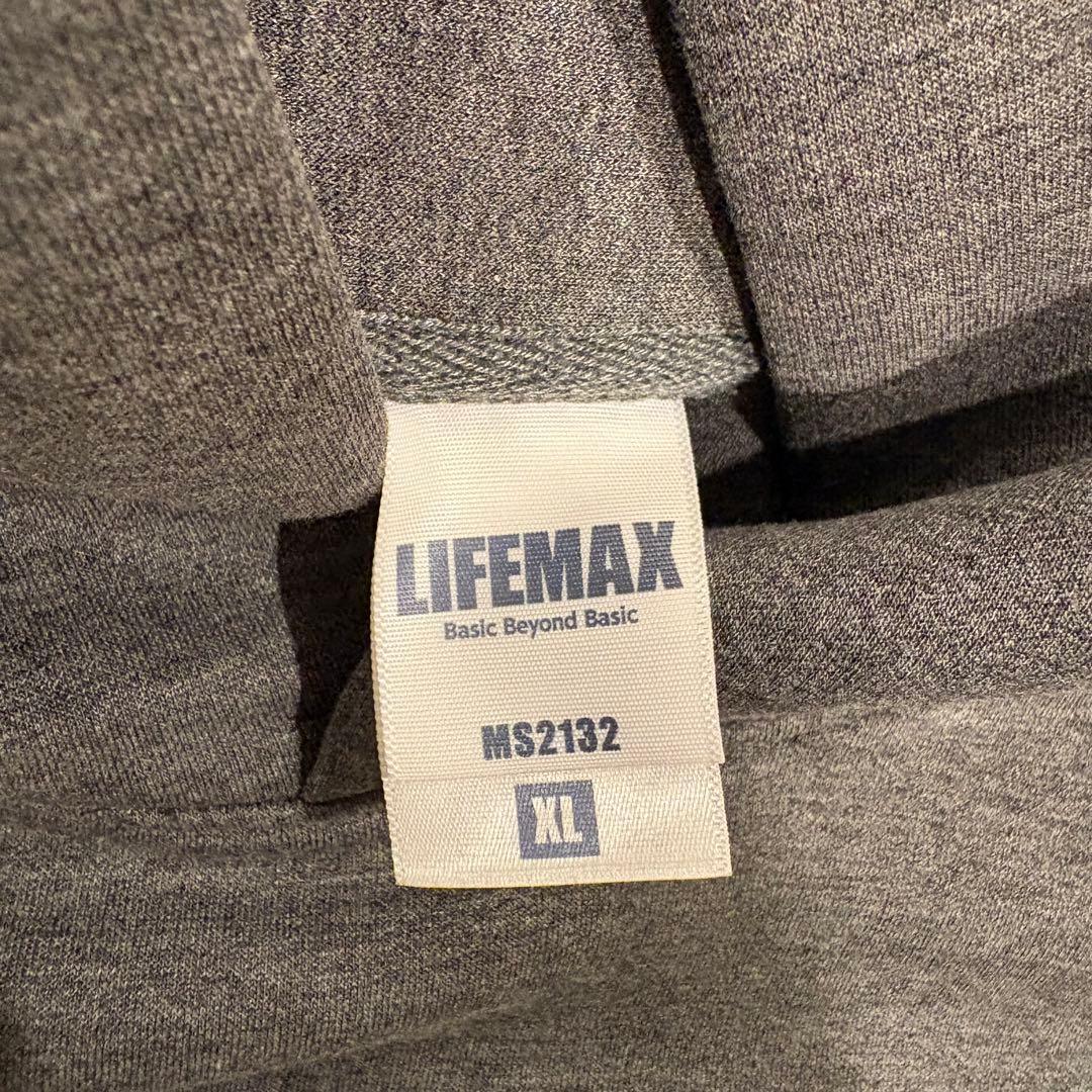 ライフマックス パーカー 無地 ストレッチ 灰グレー XL メンズ フーディー 7