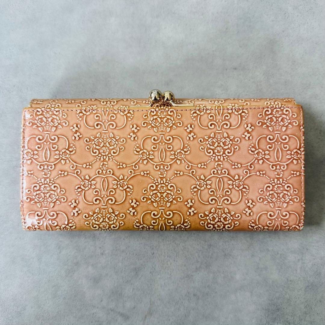 ANNA SUI ルーミー　がま口　二つ折り長財布　ダマスクローズ柄 2