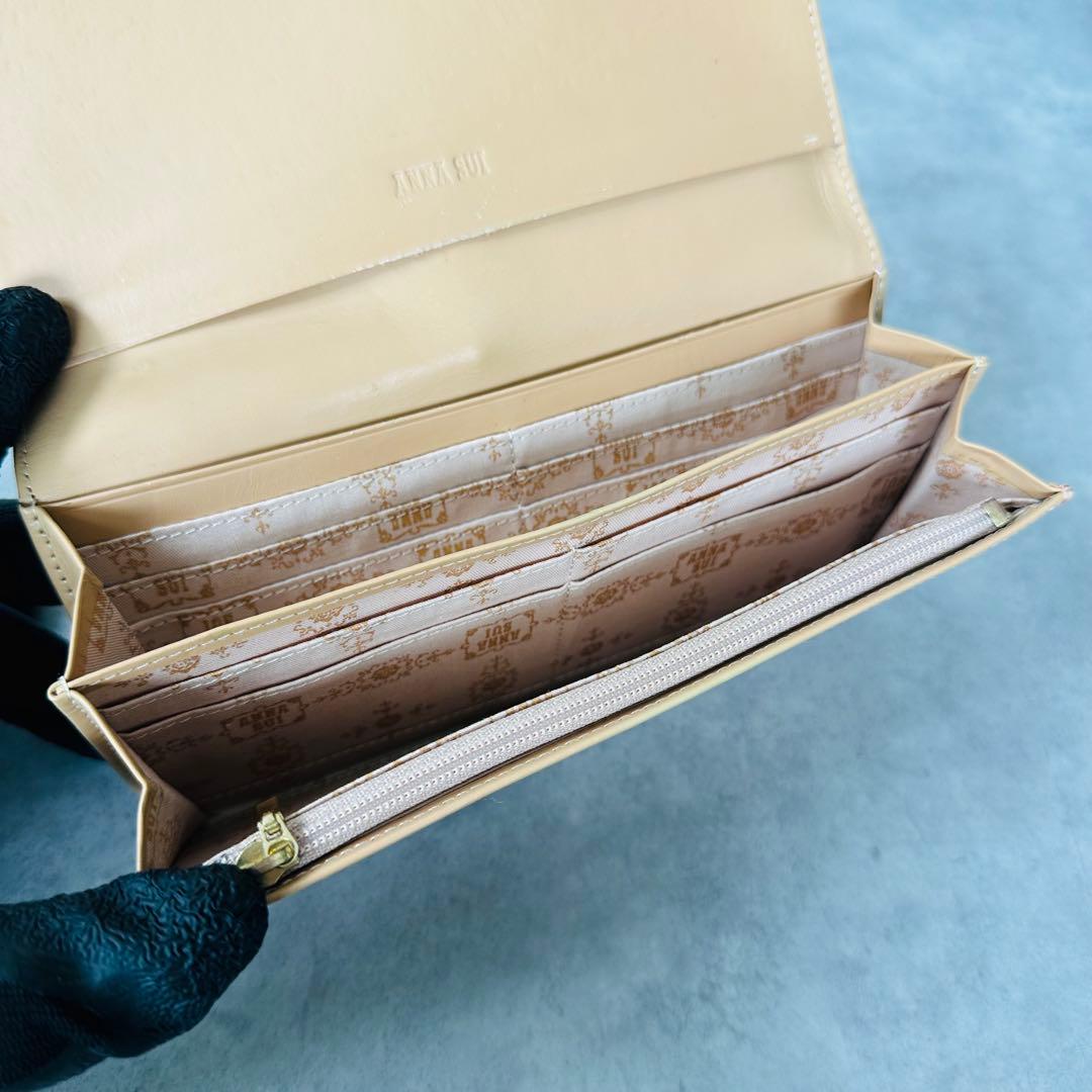 ANNA SUI ルーミー　がま口　二つ折り長財布　ダマスクローズ柄 11