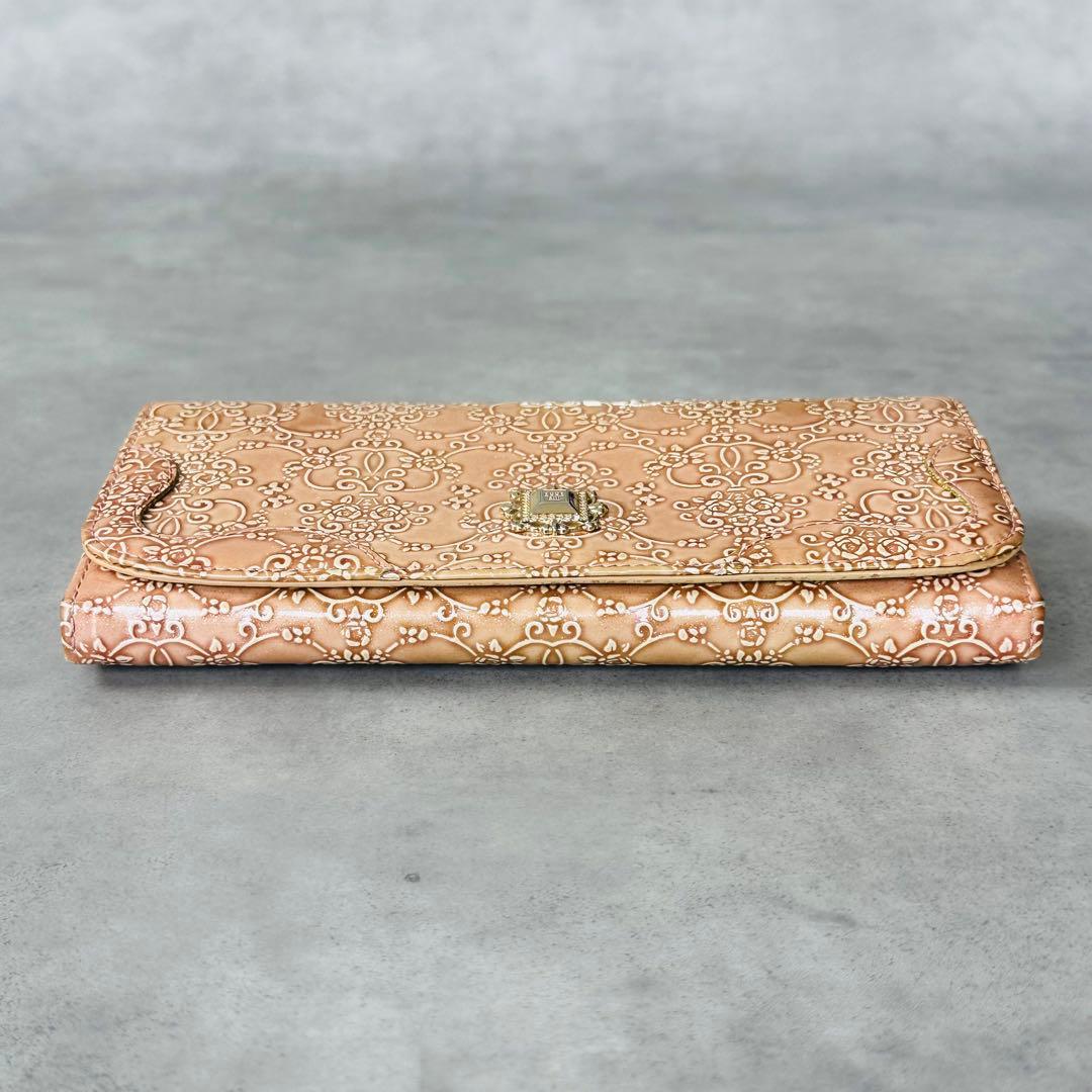ANNA SUI ルーミー　がま口　二つ折り長財布　ダマスクローズ柄 5