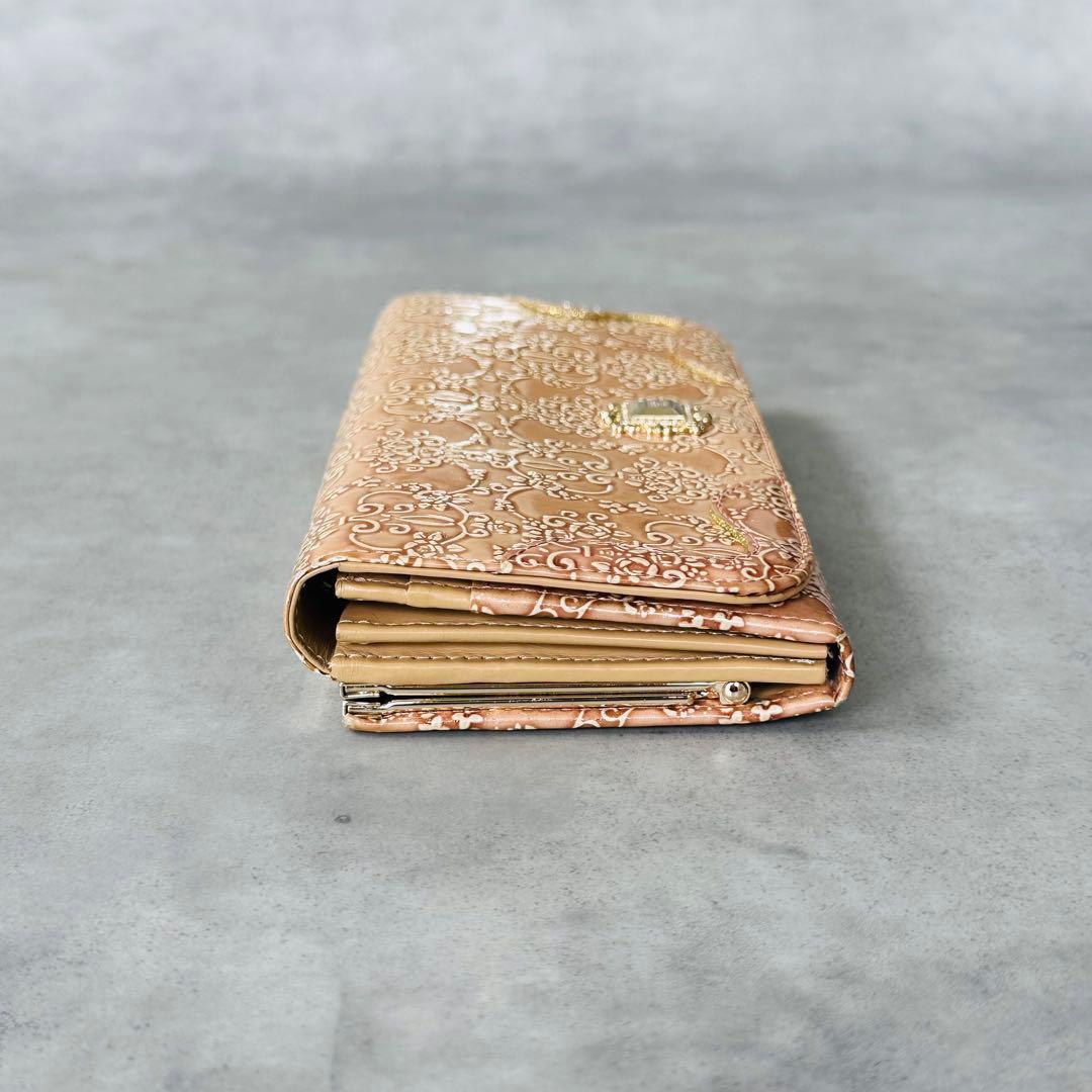 ANNA SUI ルーミー　がま口　二つ折り長財布　ダマスクローズ柄 7