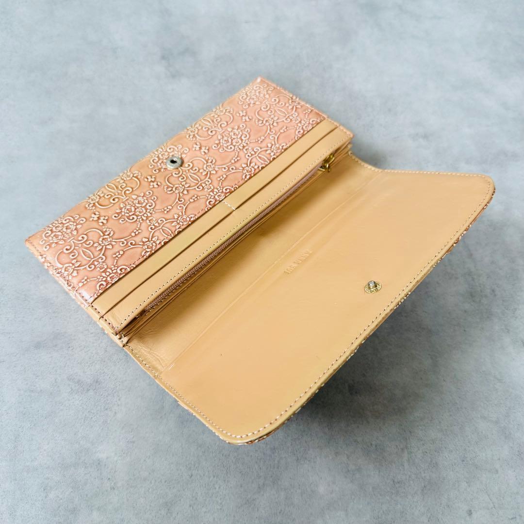 ANNA SUI ルーミー　がま口　二つ折り長財布　ダマスクローズ柄 9