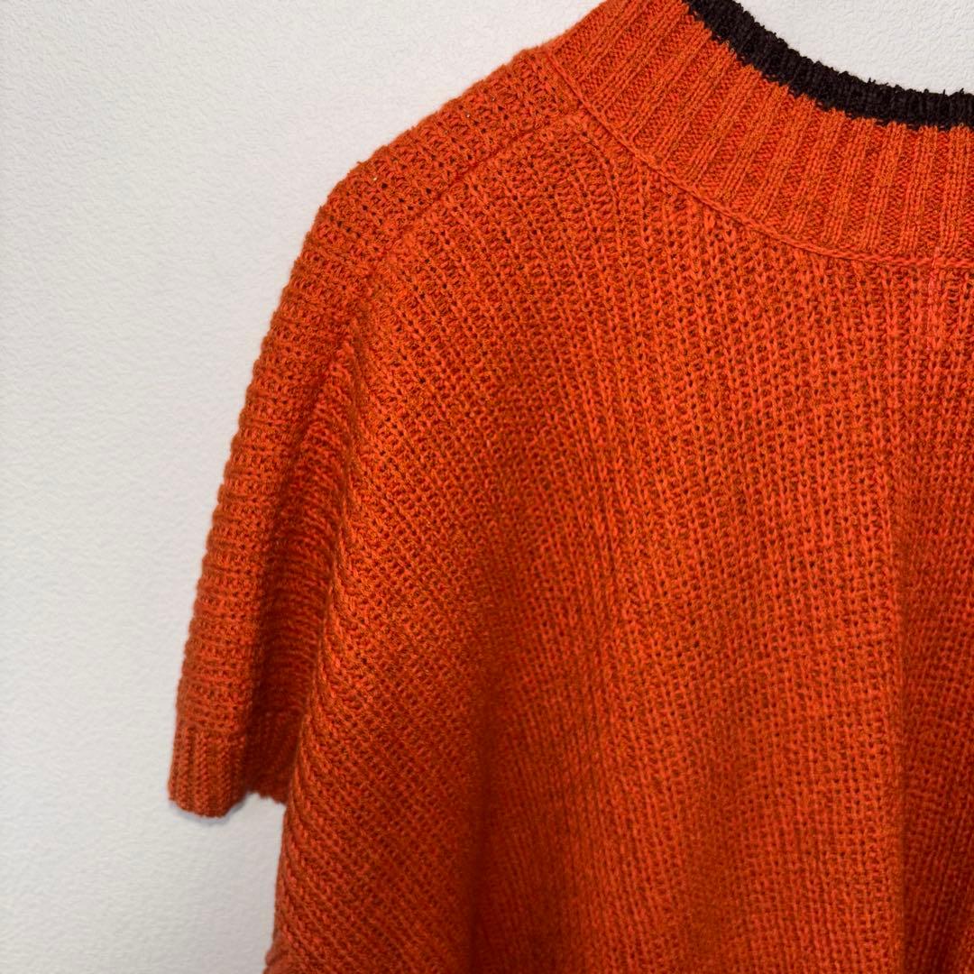 coen Vネックニットベスト オレンジ Fサイズ羽織d788 13