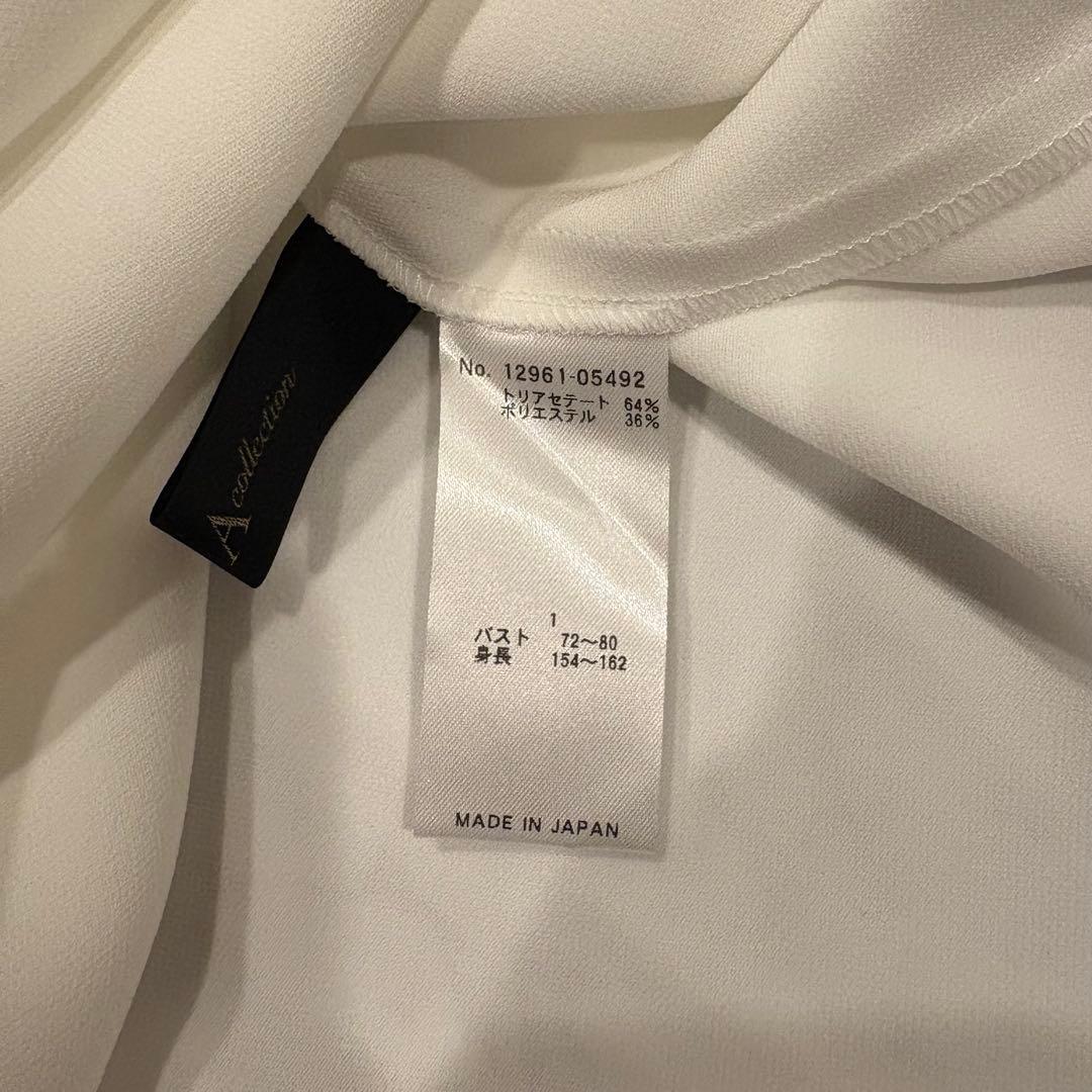 ダーマコレクション ブラウス タック フレア袖 白　ホワイト 1 日本製　お洒落 5