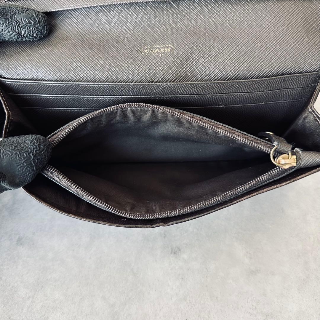 Y2K COACH マディソン　オプアート　二つ折り長財布　キャンバス　レザー 12