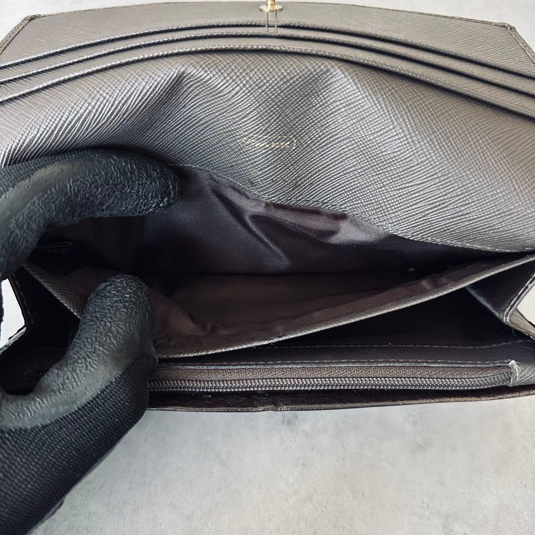 Y2K COACH マディソン　オプアート　二つ折り長財布　キャンバス　レザー 14