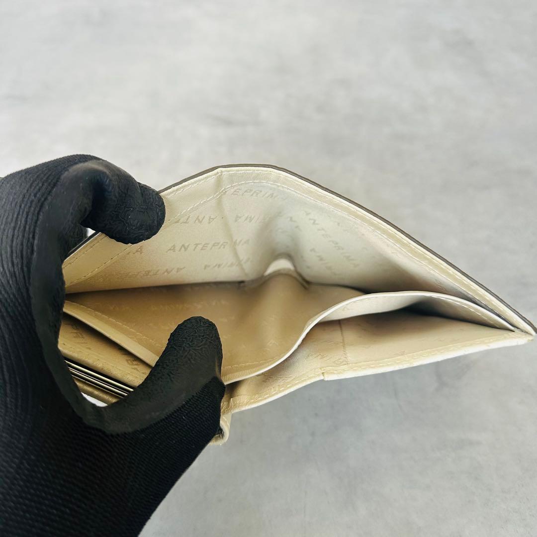 ANTEPRIMA クロコ型押し　がま口　二つ折り財布　コンパクトウォレット 12