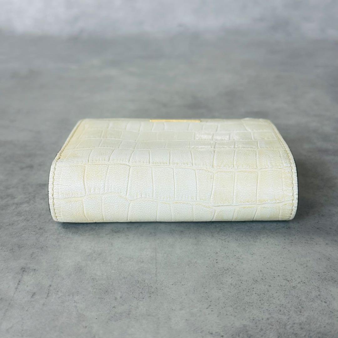 ANTEPRIMA クロコ型押し　がま口　二つ折り財布　コンパクトウォレット 5