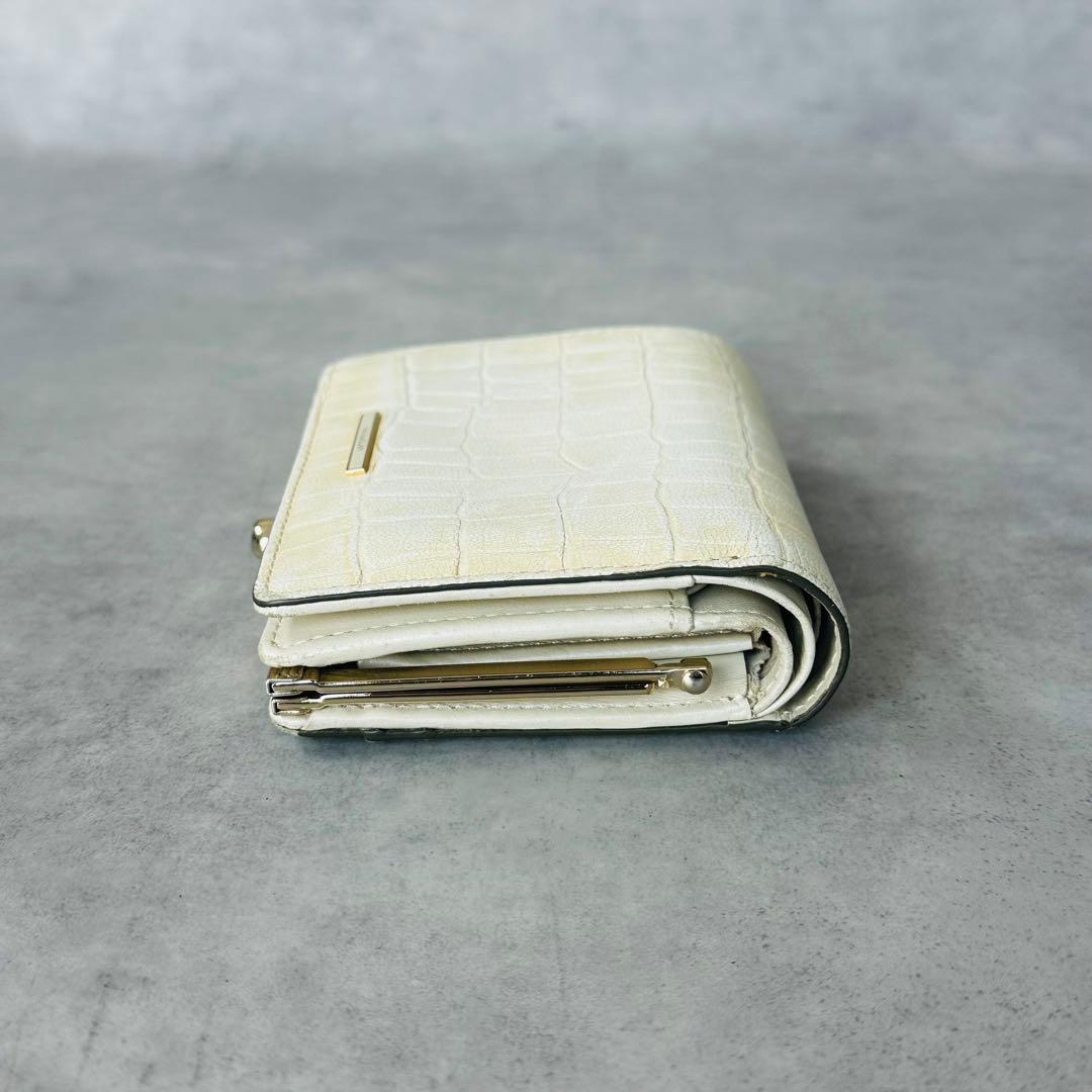ANTEPRIMA クロコ型押し　がま口　二つ折り財布　コンパクトウォレット 6