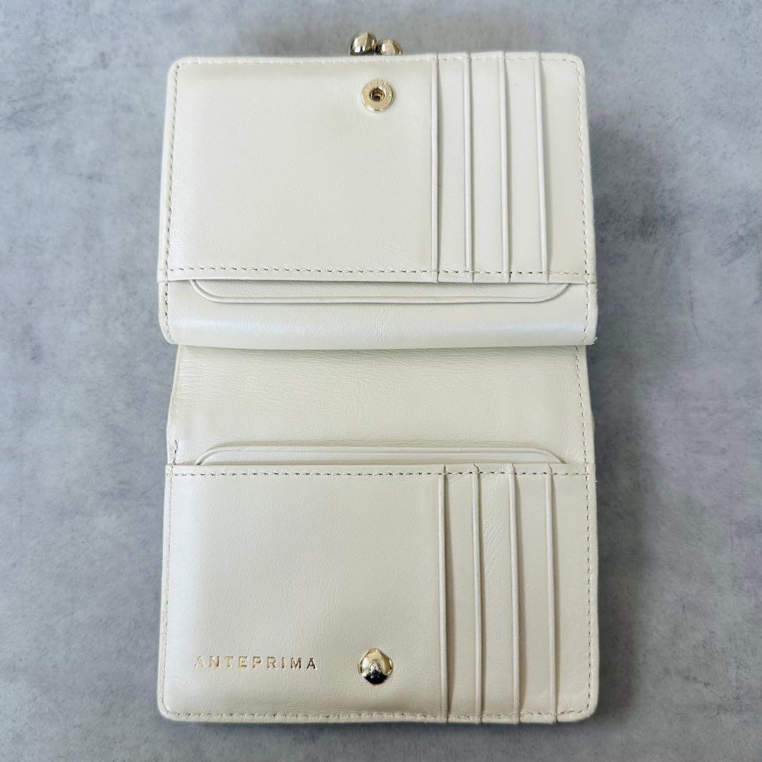 ANTEPRIMA クロコ型押し　がま口　二つ折り財布　コンパクトウォレット 8