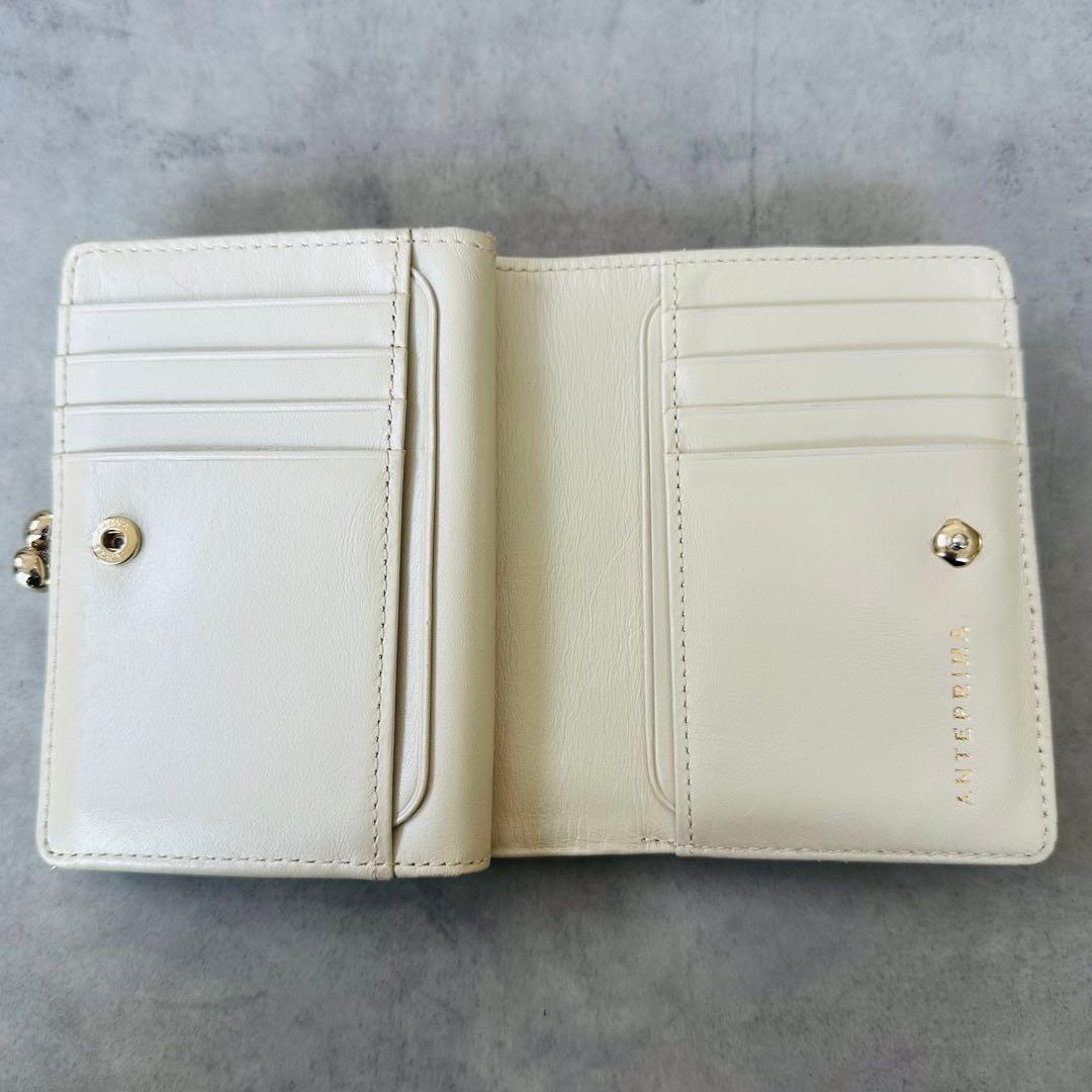 ANTEPRIMA クロコ型押し　がま口　二つ折り財布　コンパクトウォレット 9
