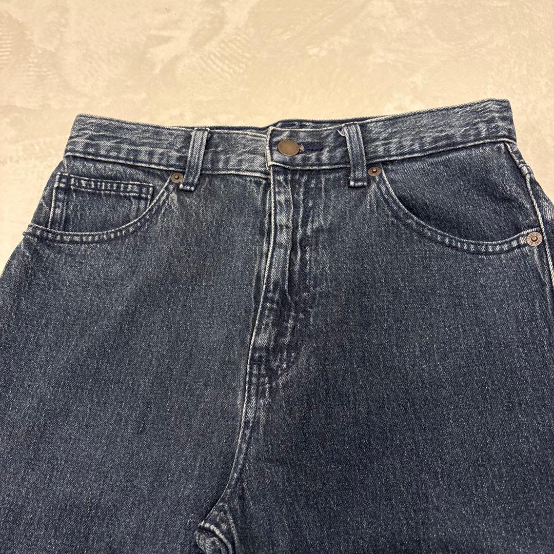 .GU デニムパンツ ストレート カットオフ 濃紺 Mサイズ　ジーパン　ネイビー 6