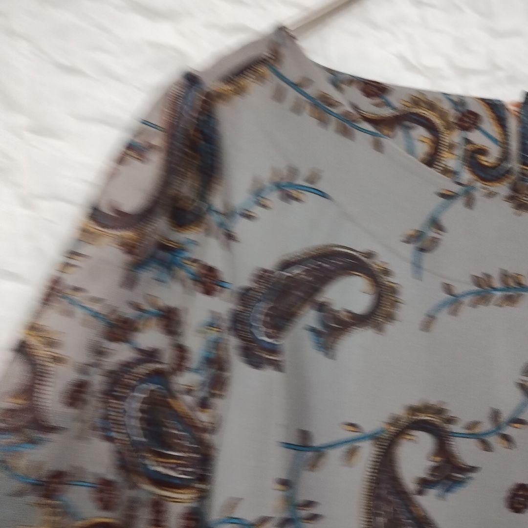 【COCAコカ】ペイズリー柄 五分袖チュニック M 軽やか カジュアル 4