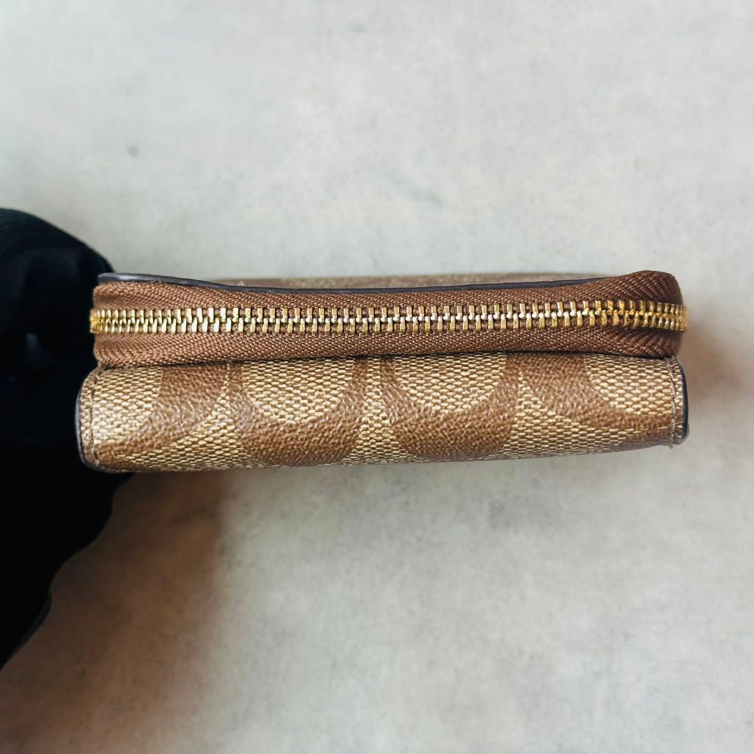 COACH ミニ トライフォールド ウォレット・シグネチャー キャンバス　① 11