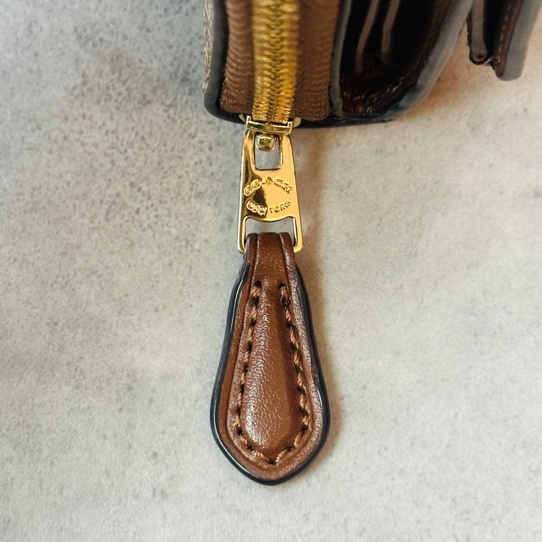 COACH ミニ トライフォールド ウォレット・シグネチャー キャンバス　① 14