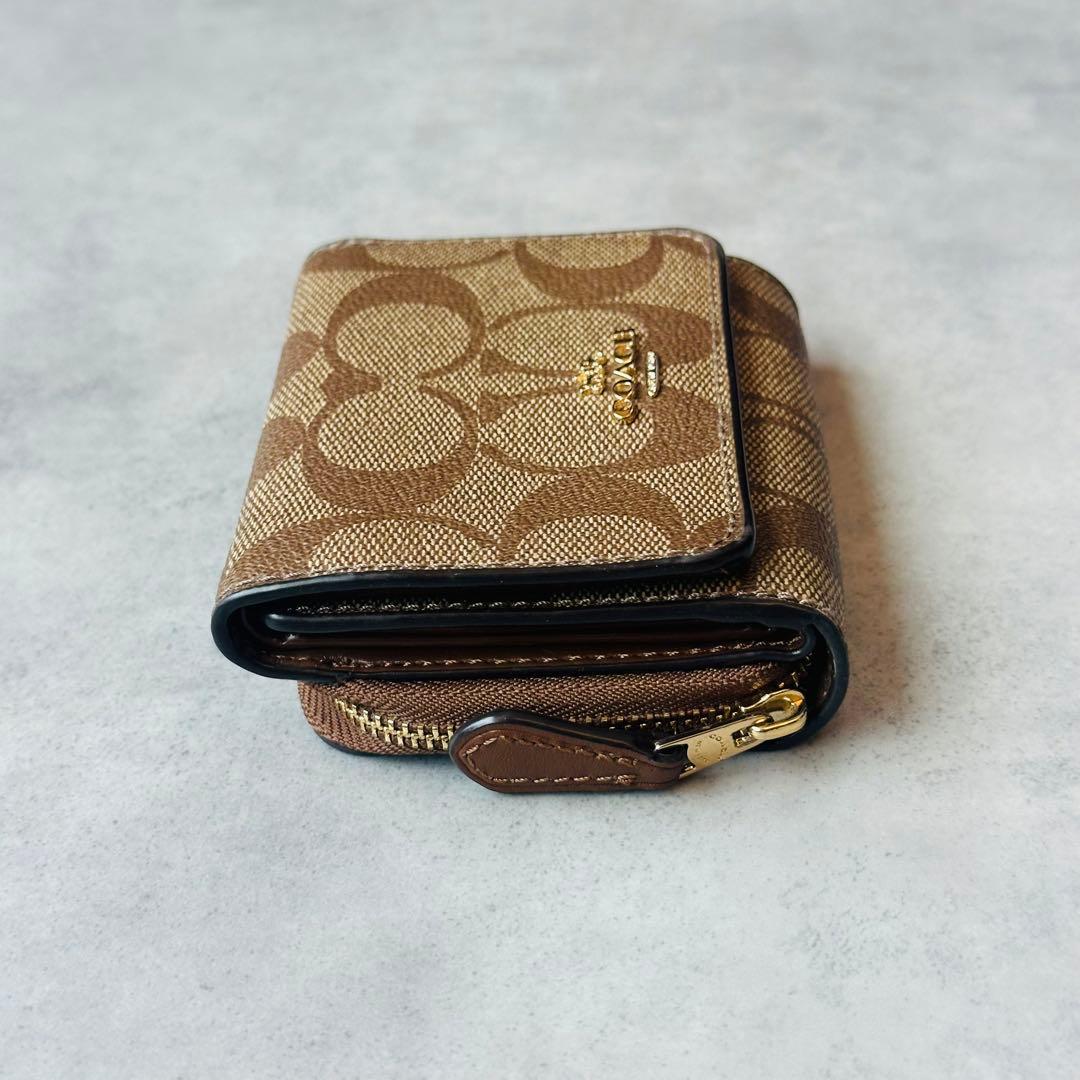COACH ミニ トライフォールド ウォレット・シグネチャー キャンバス　① 6