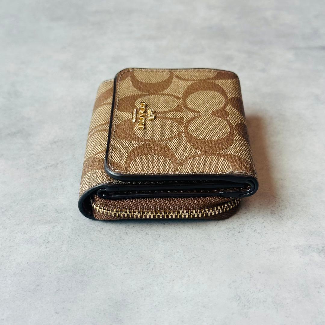 COACH ミニ トライフォールド ウォレット・シグネチャー キャンバス　① 7