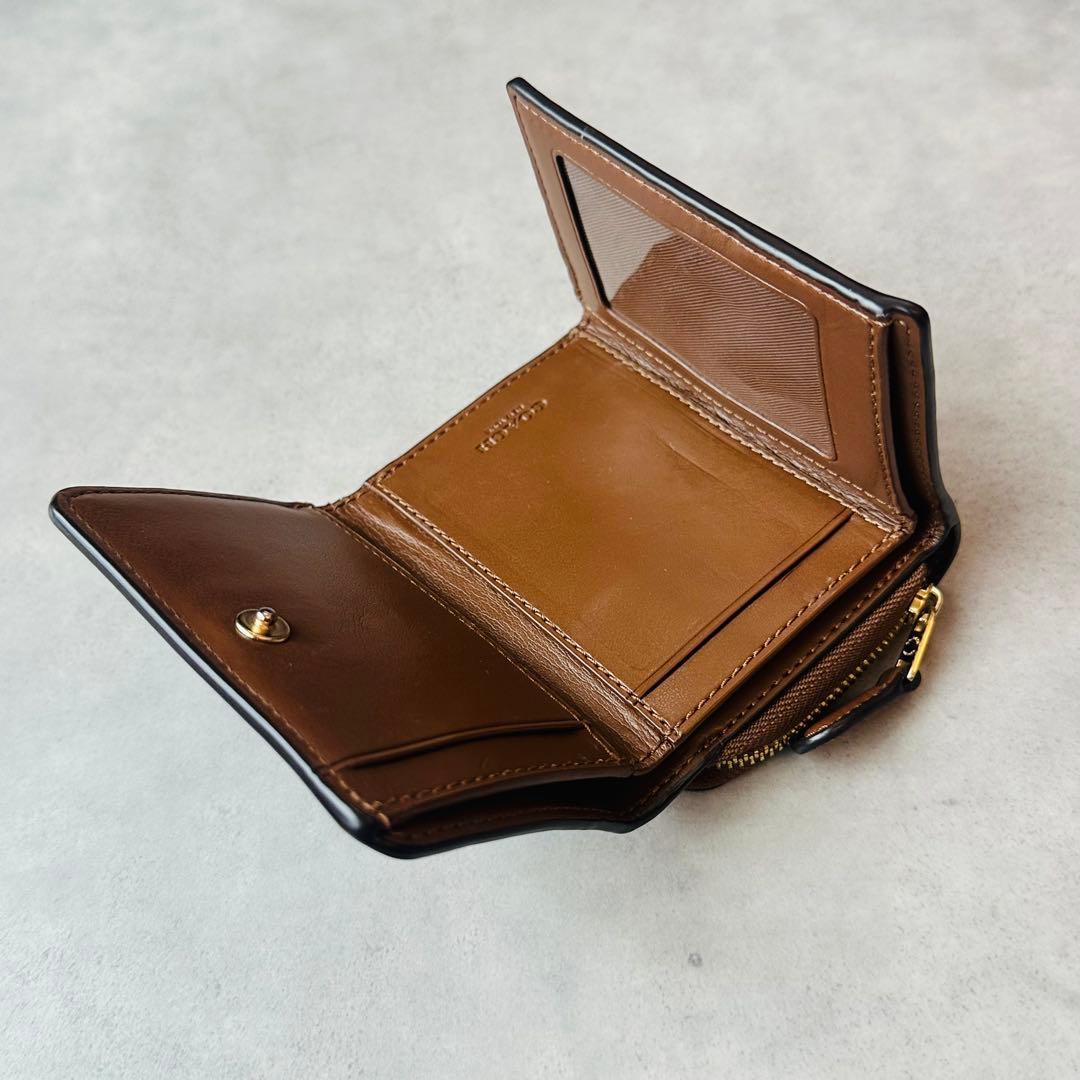 COACH ミニ トライフォールド ウォレット・シグネチャー キャンバス　① 9