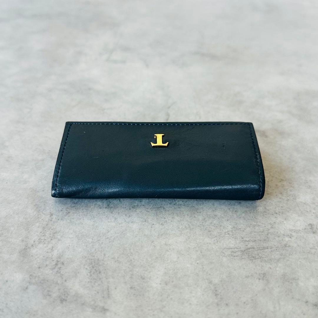希少✨Tiffany Tメタルロゴ　レザーキーケース　ダークネイビー 5
