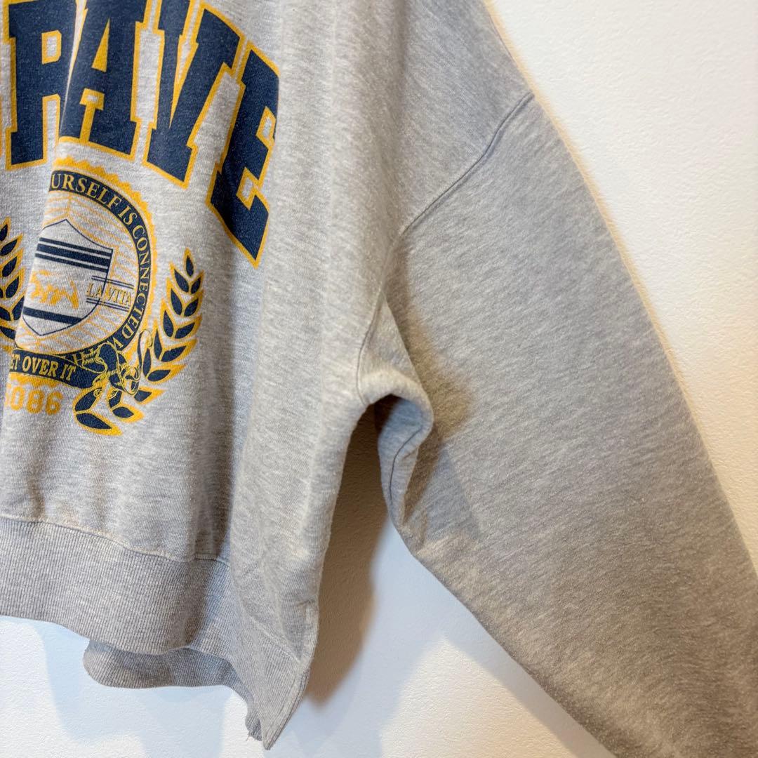 レイカズン スウェット カレッジロゴ 灰色　グレー　トレーナー　男女着用可 5