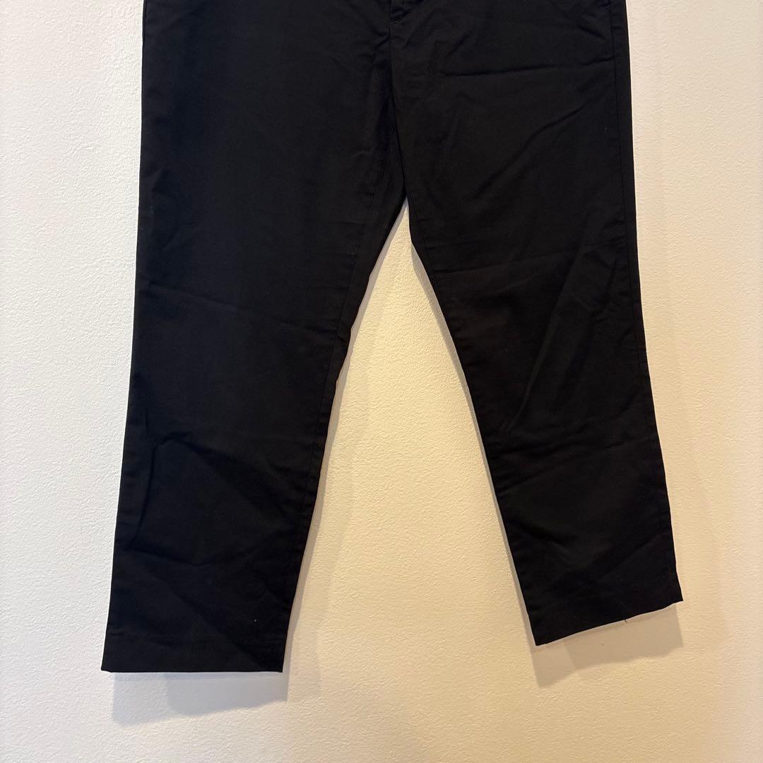 ユニクロ　スラックス　テーパードパンツ　黒 ブラック　レディース　S 無地 3