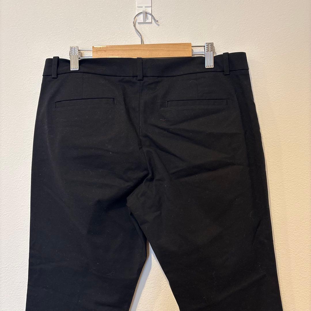 ユニクロ　スラックス　テーパードパンツ　黒 ブラック　レディース　S 無地 6