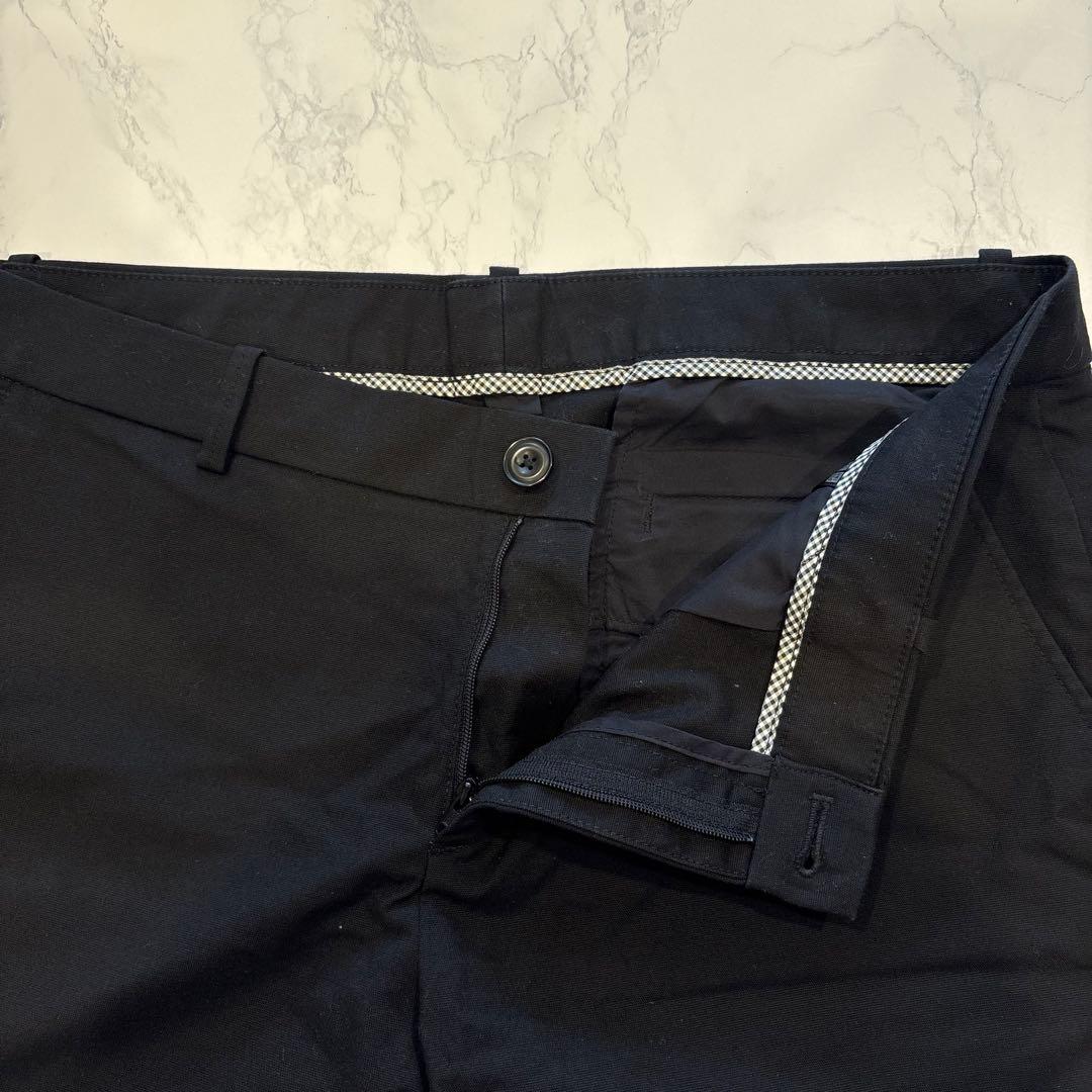 ユニクロ　スラックス　テーパードパンツ　黒 ブラック　レディース　S 無地 7