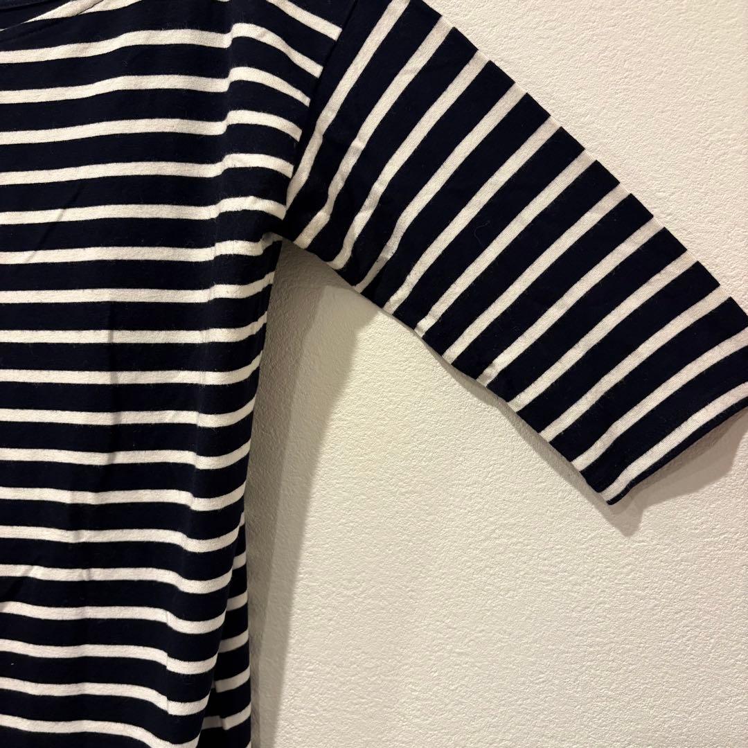 RIVE DROITE カットソー ボーダー 半袖 紺 ネイビー　白 38 M 4