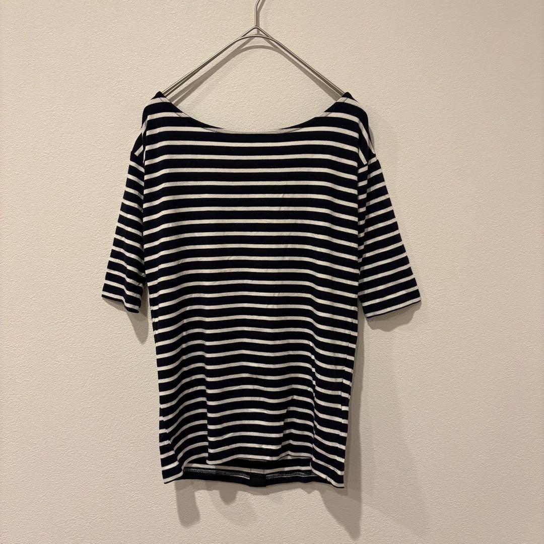 RIVE DROITE カットソー ボーダー 半袖 紺 ネイビー　白 38 M 5