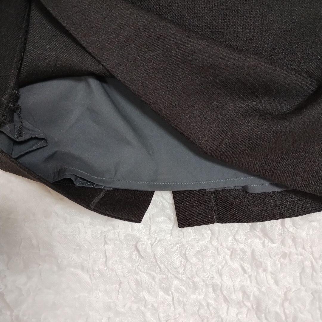 【ノーリーズ】ダークグレー ウエストリボン タイトスカートXSオフィスカジュアル 4