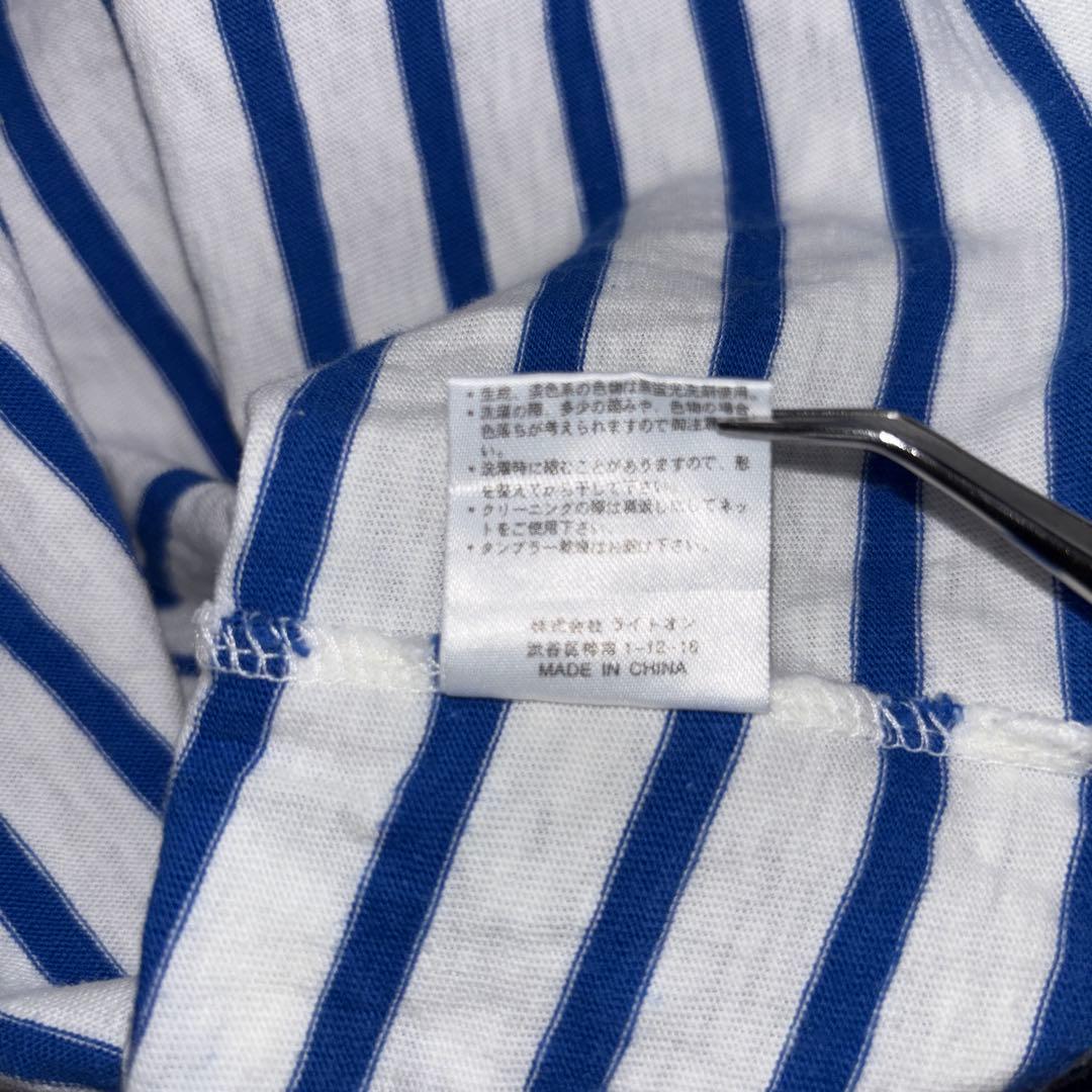 BACK NUMBER ストライプ長袖Tシャツ Mサイズd718 16