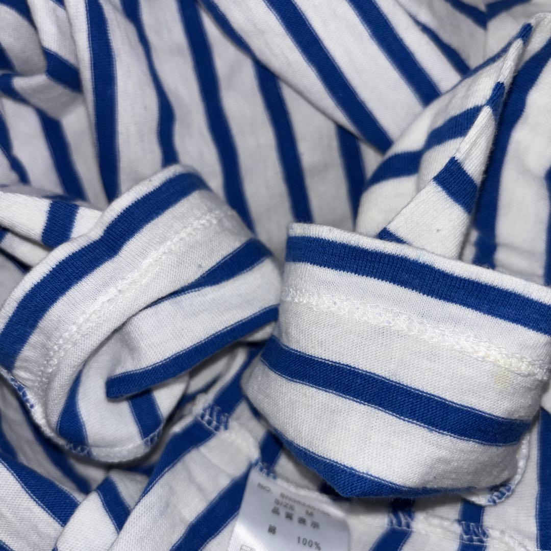 BACK NUMBER ストライプ長袖Tシャツ Mサイズd718 17