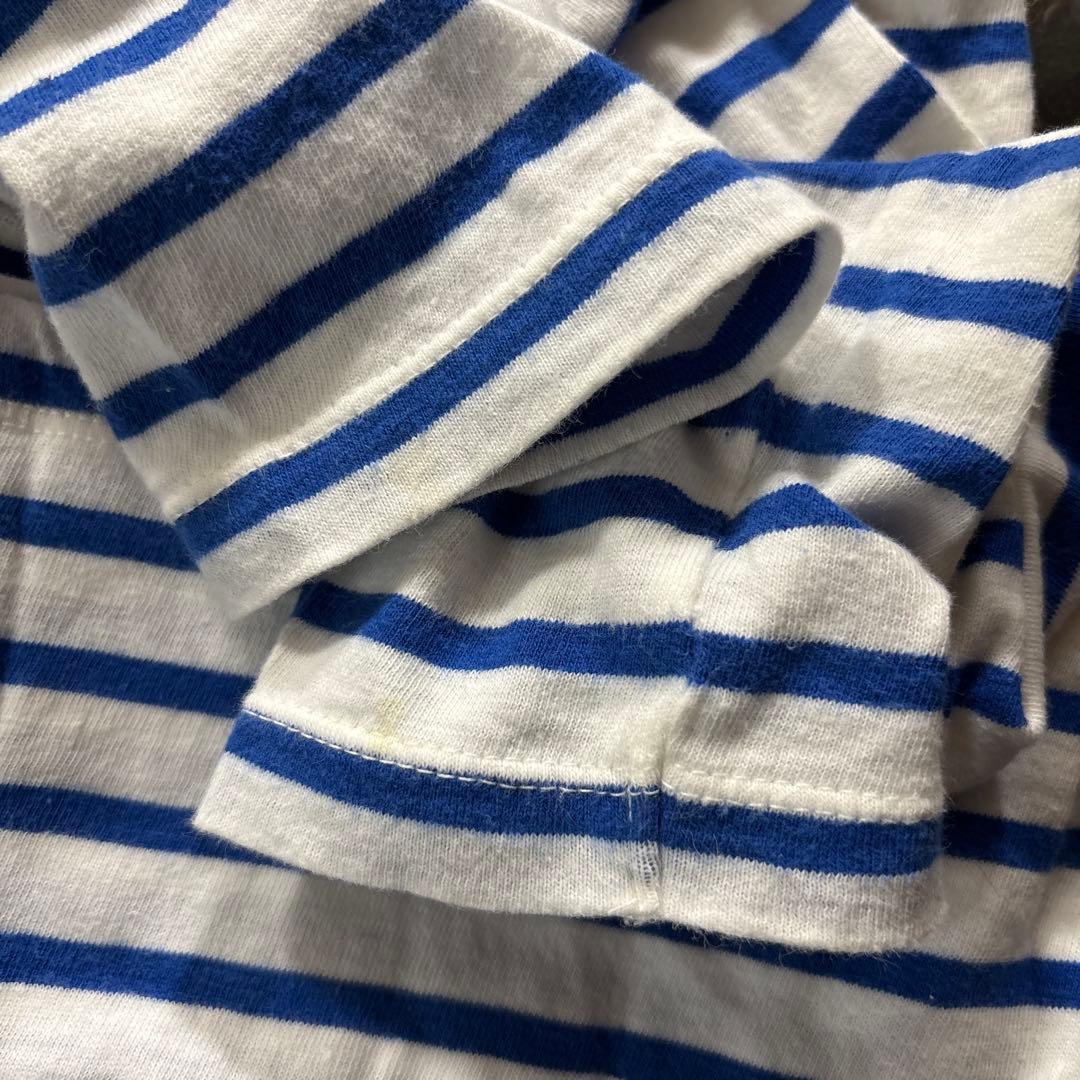 BACK NUMBER ストライプ長袖Tシャツ Mサイズd718 18