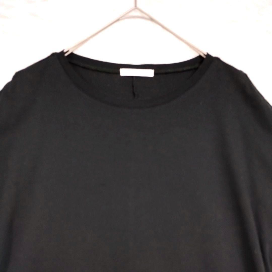 クラシカルエルフ 黒 半袖フレアトップス ウエストリボン付き M リネン 2