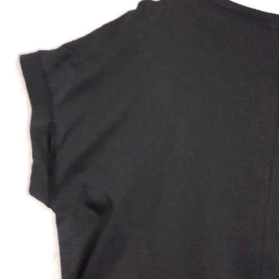 クラシカルエルフ 黒 半袖フレアトップス ウエストリボン付き M リネン 7