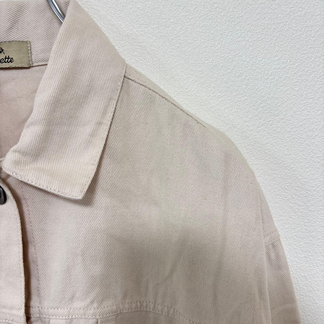 choette アイボリーデニムジャケットLサイズゆったりオーバーサイズd772 7