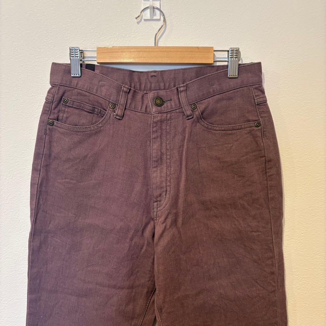 コンロンロッジ パンツ フレア セミブーツカット 紫 くすみ系　M レディース 2