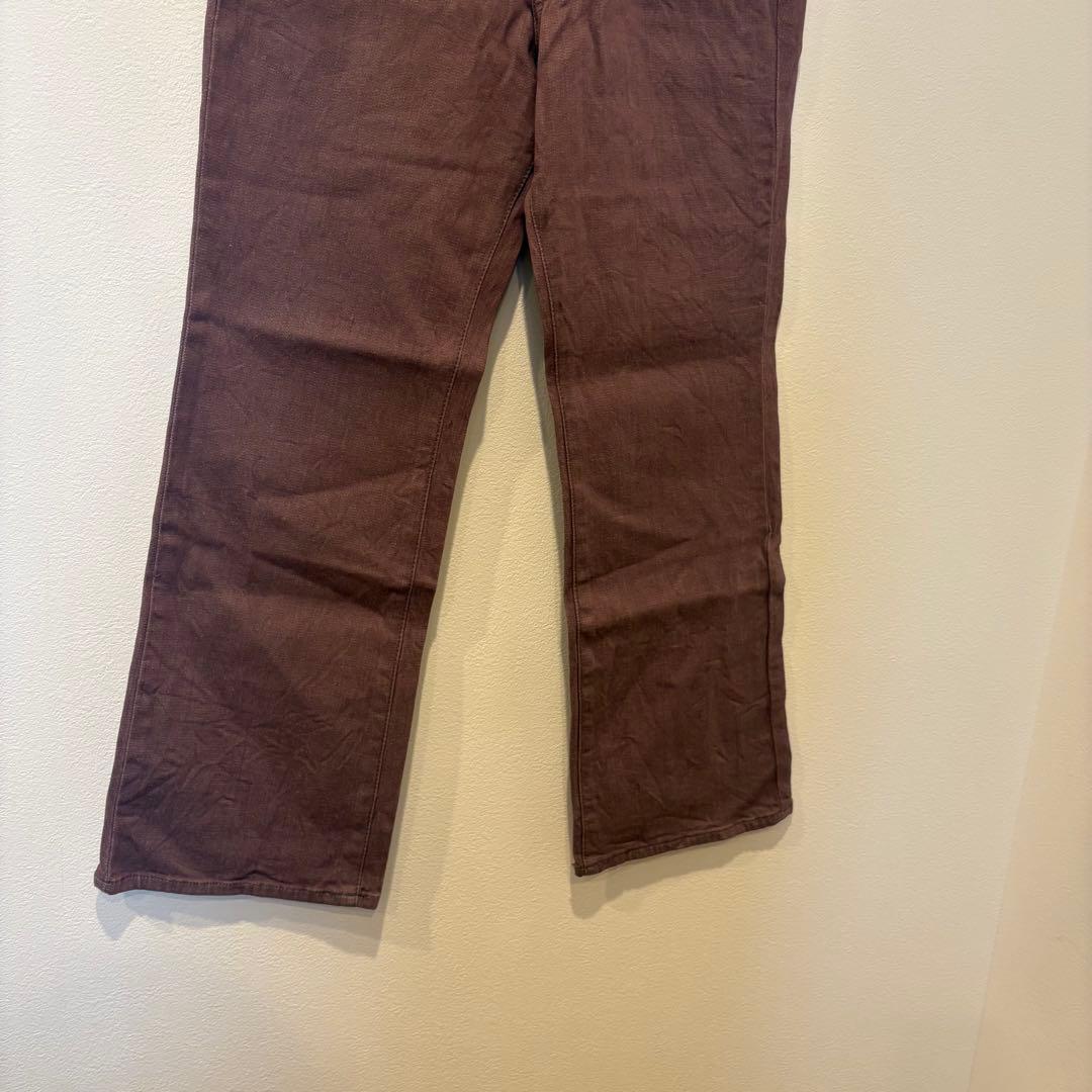 コンロンロッジ パンツ フレア セミブーツカット 紫 くすみ系　M レディース 3