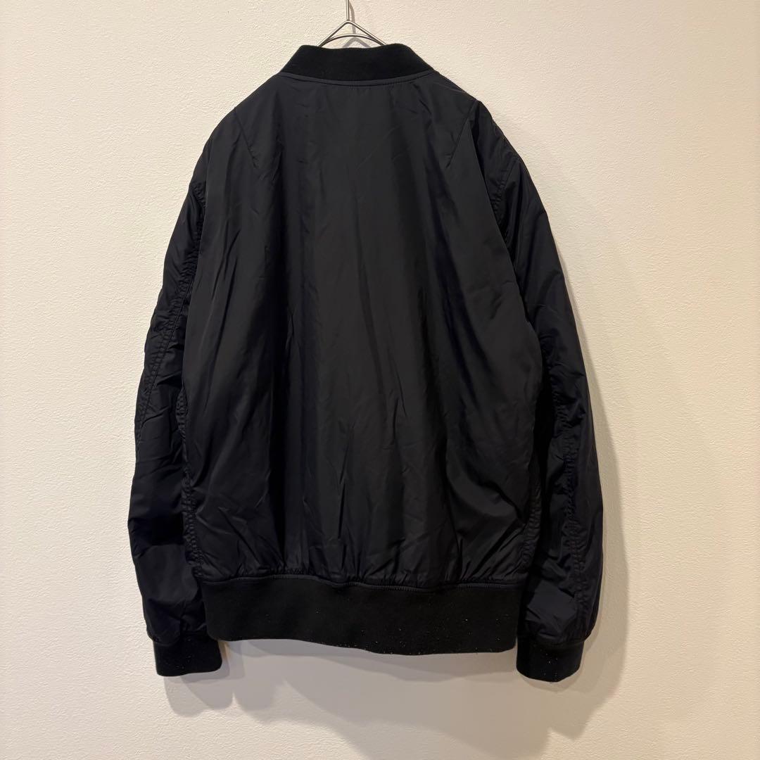 ユニクロ MA-1 ジャケット ブルゾン 黒 ブラック　M 防寒 ミリタリー 6